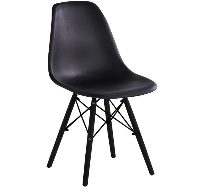 ŠKANDINÁVSKA STOLIČKA MATERA ČIERNA KPL 2KS