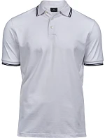 Tee Jays TJ 1407 Pánske elastické polo tričko s piké vzorom „Stripe“ 18.1407 biele/námornícka modrá Tee Jays TJ 1407 Pánske elastické polo tričko s piké vzorom „Stripe“ 18.1407 biele/námornícka modrá