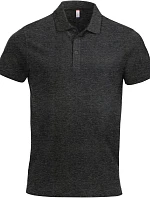 Clique Classic Lincoln S/S Pánske polo tričko z hrubej bavlny 67.8244 antracitová melírovaná