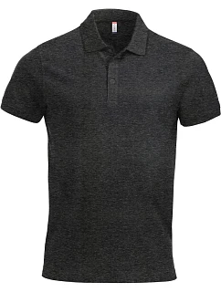 Classic S/S Pánské piqué polo z těžké bavlny anthracite melange model 22457050 - Clique