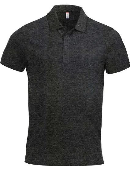 Clique Classic Lincoln S/S Pánske polo tričko z hrubej bavlny 67.8244 antracitová melírovaná Clique Classic Lincoln S/S Pánske polo tričko z hrubej bavlny 67.8244 antracitová melírovaná