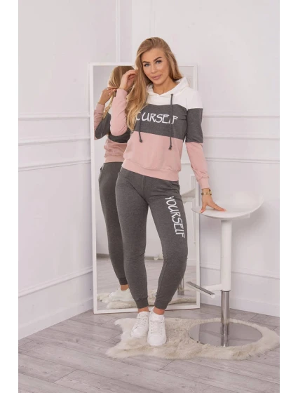 Súprava s potlačou vo farbe ecru+graphite