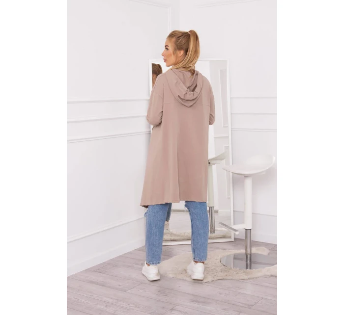 Halenka s rozšířeným spodním dílem tmavě béžová Halenka s rozšířeným spodním dílem tmavě béžová