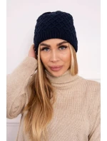 Fleecová čiapka K204 tmavo modrá