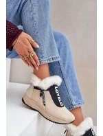 Dámské Botky S Kožešinou Béžové model 21680798 - Boto Dámské Botky S Kožešinou Béžové model 21680798 - Boto