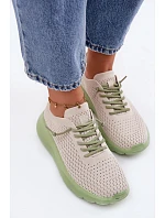 Materiál Dámska športová obuv Beige Helinae