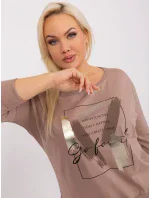 Bluzka RV BZ model 19143227 ciemny bezowy - FPrice Bluzka RV BZ model 19143227 ciemny bezowy - FPrice