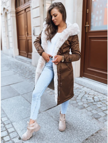 Dámská zimní bunda hnědá Dstreet model 21969961 - FashionStreet Dámská zimní bunda hnědá Dstreet model 21969961 - FashionStreet