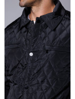 Černá pánská prošívaná bunda s límcem (58M13080-392)