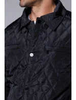 Černá pánská prošívaná bunda s límcem model 18344894 - J.STYLE