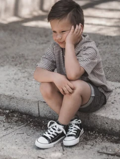 Dětské Vysoké Tenisky Černé Filemon