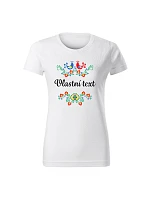 Personalizované dámské tričko s folklórním vzorem