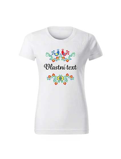Personalizované dámské tričko s folklórním vzorem
