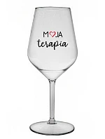 MOJA TERAPIA - priehľadný nerozbitný pohár na víno 470 ml