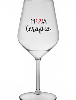 MOJA TERAPIA - priehľadný nerozbitný pohár na víno 470 ml