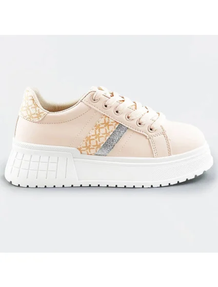 Béžové dámské tenisky sneakers s podrážkou model 17283265 - Mix Feel Béžové dámské tenisky sneakers s podrážkou model 17283265 - Mix Feel