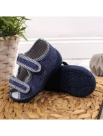 Chlapčenské domáce papuče sandále tmavomodré Nazo