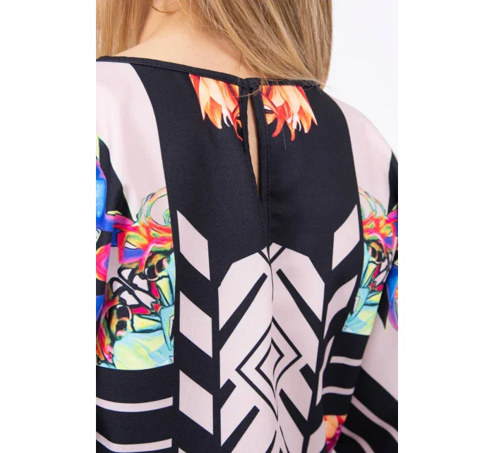 Netopierie šaty s viazaním v páse, béžové