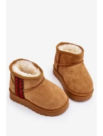 Śniegowce Botki Ocieplane Dziecięce Camel Leonora