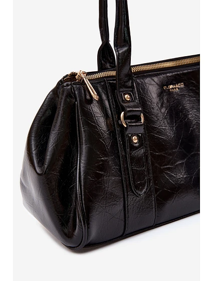 Černá kabelka z imitace kůže model 22220909 - Flora&Co
