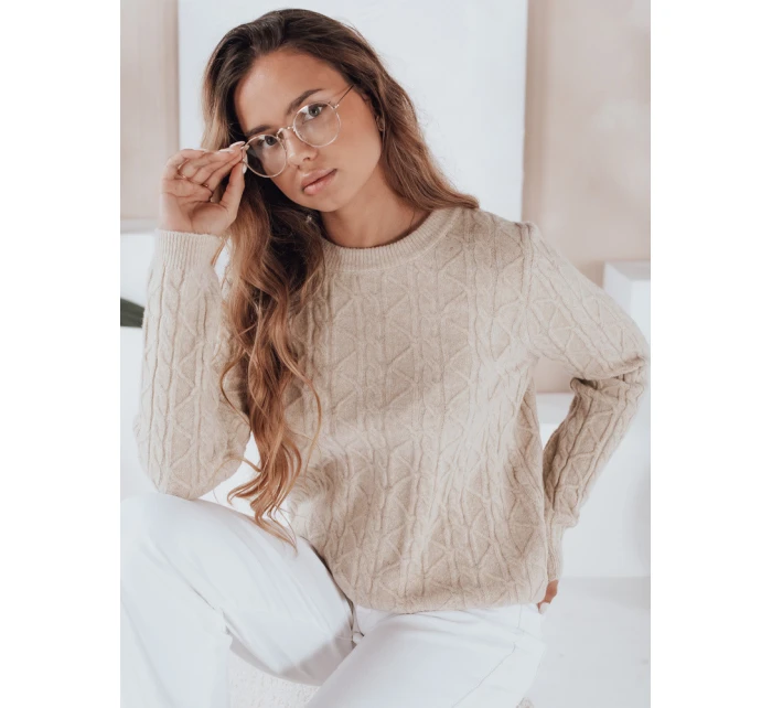Dámský svetr béžový Dstreet model 21991026 - FashionStreet
