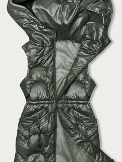 Vypasovaná vesta v khaki barvě s kapucí model 18846328 - S'WEST