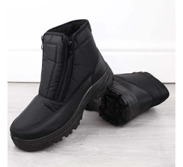 Novinky M EVE439 čierne zateplené snehové topánky