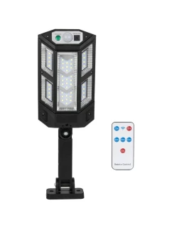 POULIČNÁ LAMPA SOLÁRNE SVIETIDLO 43LED + DIAĽKOVÉ OVLÁDANIE SENZOR POHYBU A SÚMRAKU