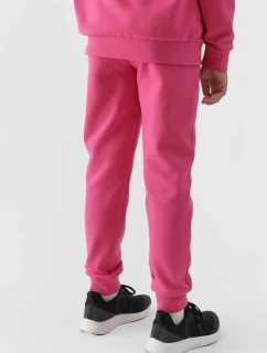 Dziewczęce Spodnie Dresowe Joggery 4F 4FJWMM00TTROF0828-55S Fuksja