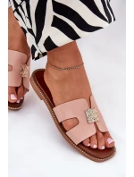 Ploché Pantofle S A Dekorací Špinavě Růžová model 21685581 - Boto