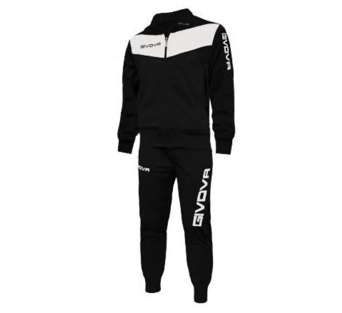 Pánske tepláky Tuta Visa TR018 1003 black and white - Givova