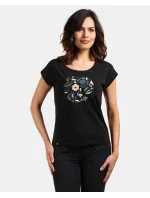 Dámske tričko ROANE-W Čierne s potlačou - Kilpi