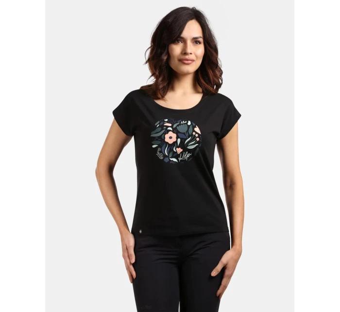 Dámske tričko ROANE-W Čierne s potlačou - Kilpi