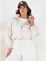 Dámska prechodná bunda s kapucňou GRAUS ecru FashionStreet TY4220