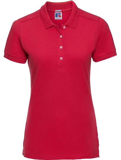 Russell Athletic 566F Dámske elastické piqué polo tričko 10.566F classic red