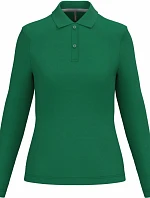 Kariban K 244 Dámske polo tričko s dlhým rukávom z piké 20.K244 kelly green