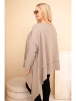 Plus size tunika z bavlny s asymetrickým spodným lemom fango Plus size tunika z bavlny s asymetrickým spodným lemom fango
