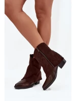 Dámske zateplené členkové topánky na kôpke - chocolate Sylvette Dámske zateplené členkové topánky na kôpke - chocolate Sylvette