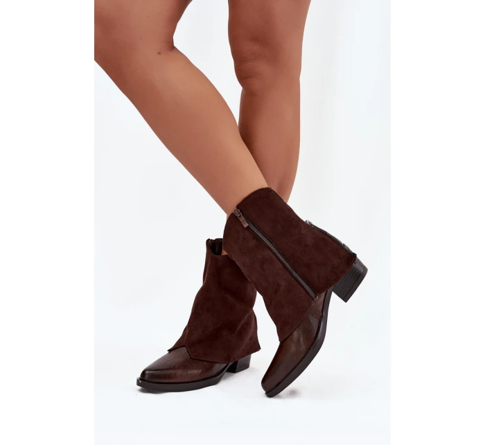 Dámske zateplené členkové topánky na kôpke - chocolate Sylvette Dámske zateplené členkové topánky na kôpke - chocolate Sylvette