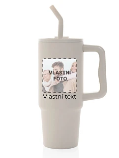 Personalizovaná nerezová termoska s farebným viečkom s fotografiou