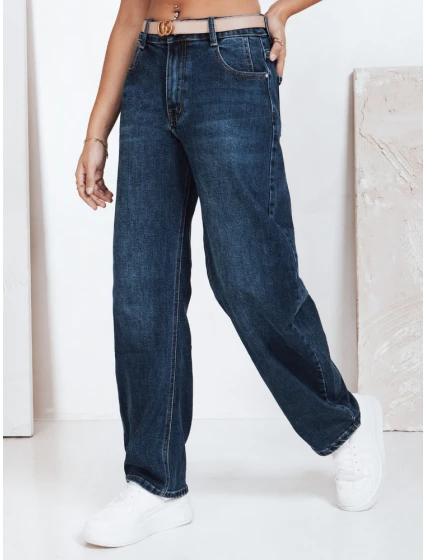 Dámske baggy modré džínsy FashionStreet UY2784
