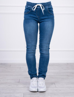 Džínsové nohavice s džínsovým pásom