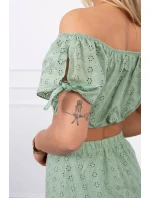 Tmavo mätová vyšívaná sada Tmavo mätová vyšívaná sada