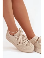 Ozdobené dámské tenisky béžové Calissea Ozdobené dámské tenisky béžové Calissea