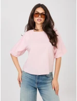 Blúzka D74515M11340A svetlo ružová