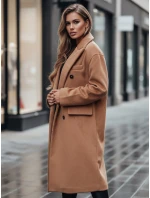 Dámský zimní kabát dlouhý oversize camel Dstreet model 21995099 - FashionStreet