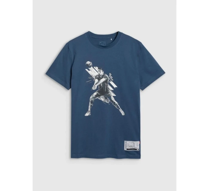 Pánske volejbalové tričko s potlačou 4F 4FRAW25TTSHM3237-46S pánske Pánske volejbalové tričko s potlačou 4F 4FRAW25TTSHM3237-46S pánske