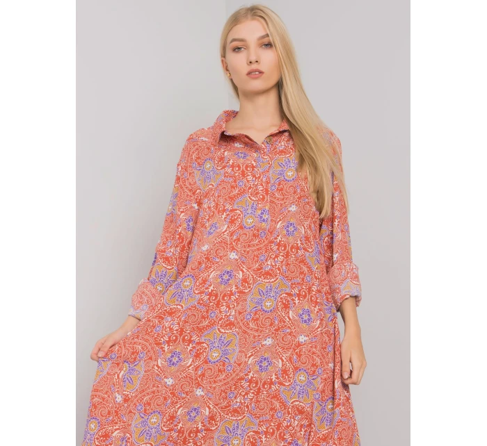 Šaty EM SK tmavě oranžová model 16175328 - FPrice Šaty EM SK tmavě oranžová model 16175328 - FPrice