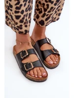 Čierne dámske papuče Fronila s prackami