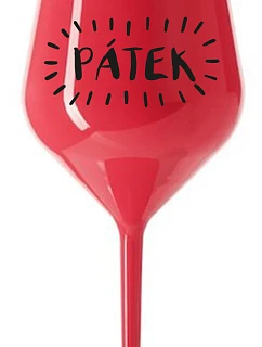 FRIDAY - červený nerozbitný pohár na víno 470 ml